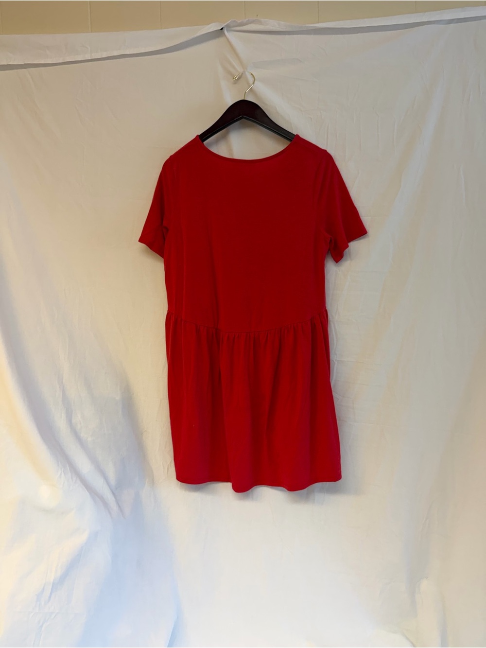 Zenana Outfitters Red Short-Sleeve Peplum Tunic - Picture 3 of 5